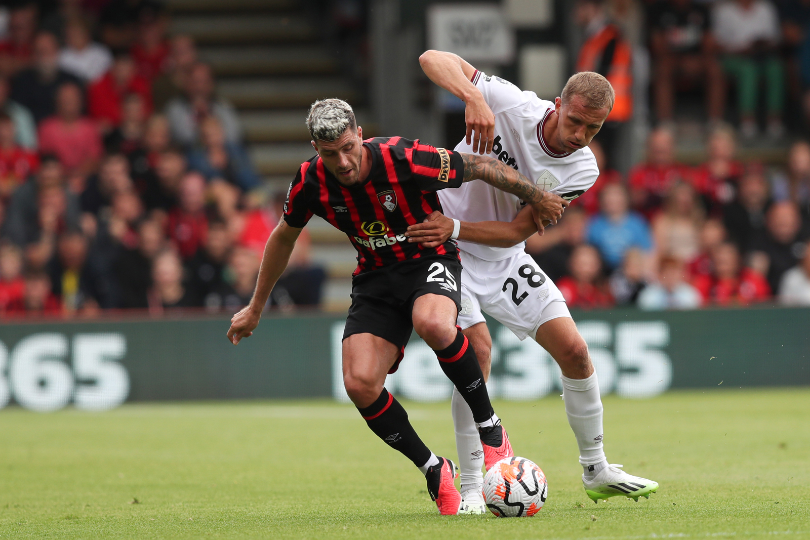 Tomáš Souček in action at Bournemouth