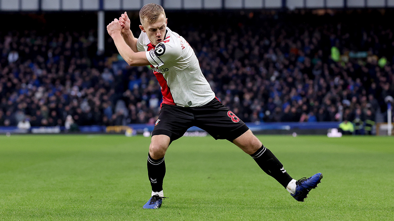 James Ward-Prowse swings his club