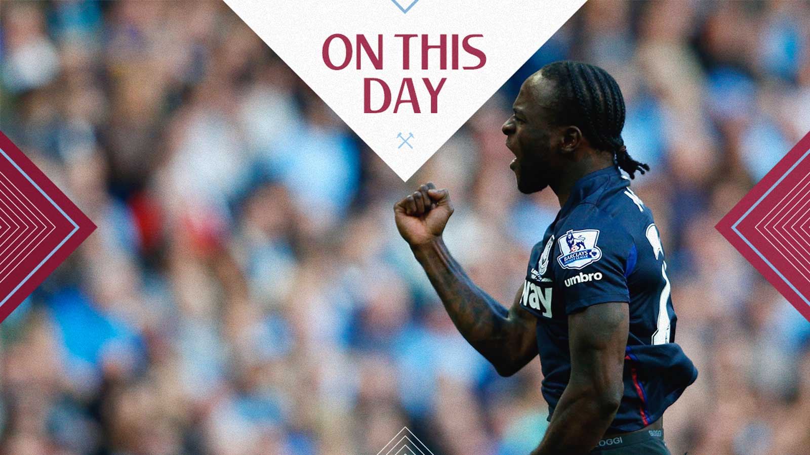 Victor Moses celebrates his goal against Manchester City