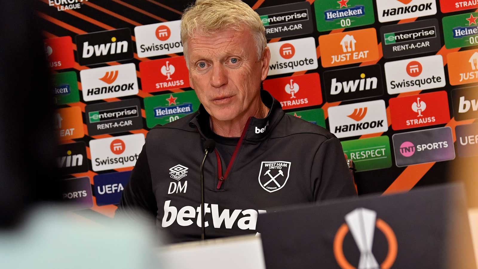 David Moyes speaks to the media at a press conference