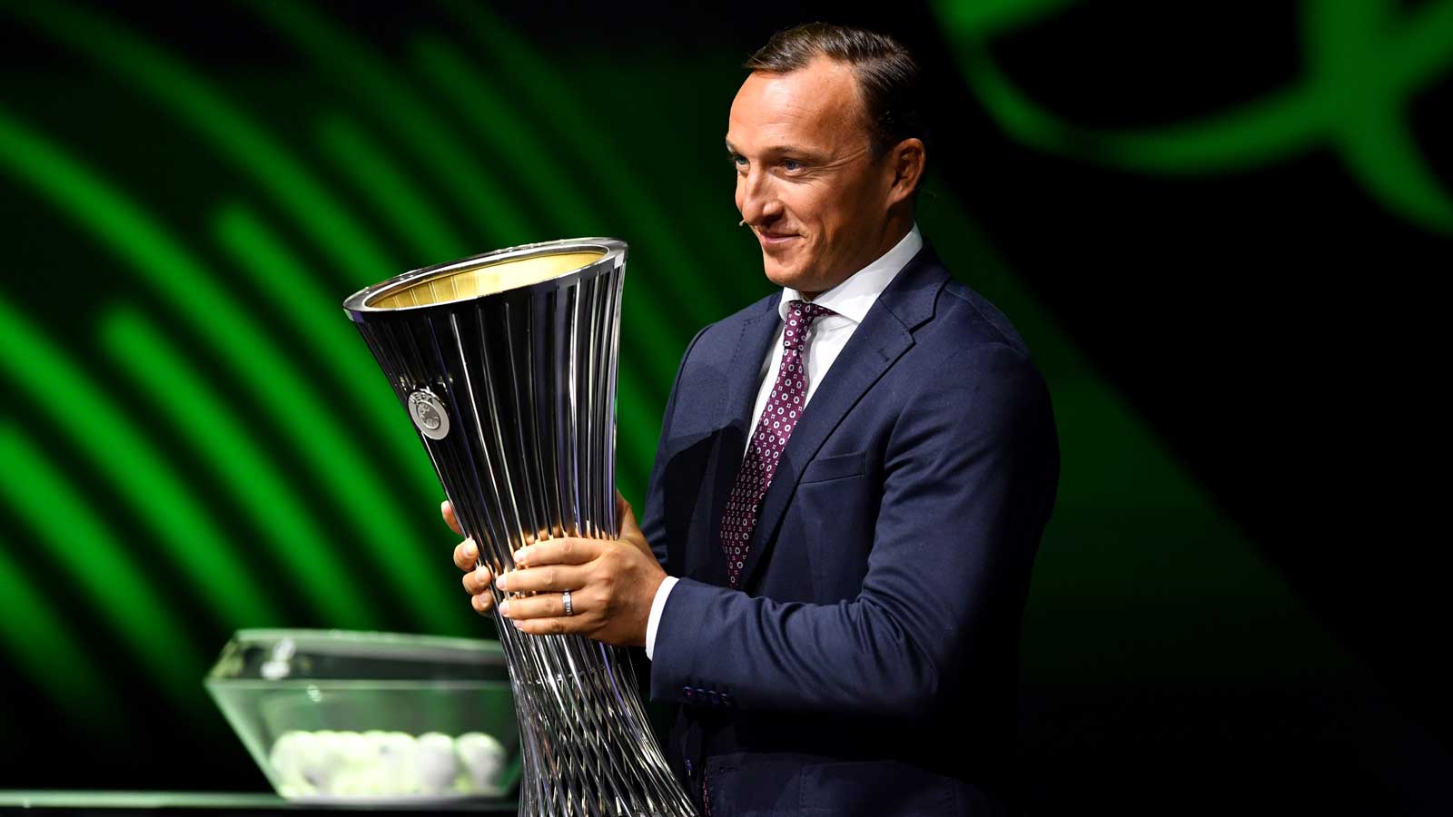 Mark Noble at the UEFA Europa Conference League draw