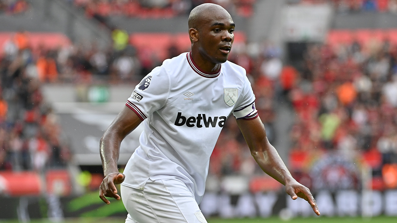 Angelo Ogbonna in action for the Hammers away at Bayer Leverkusen