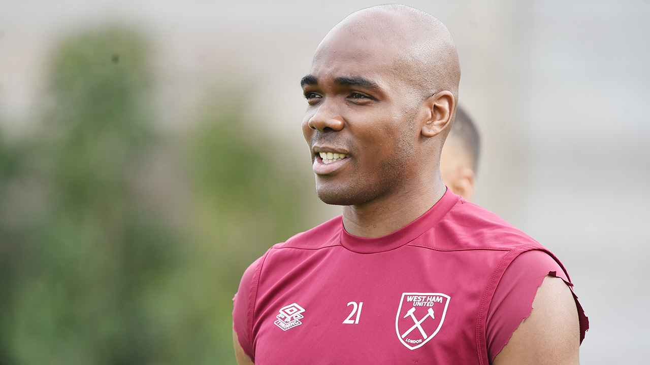 Angelo Ogbonna in training with West Ham United