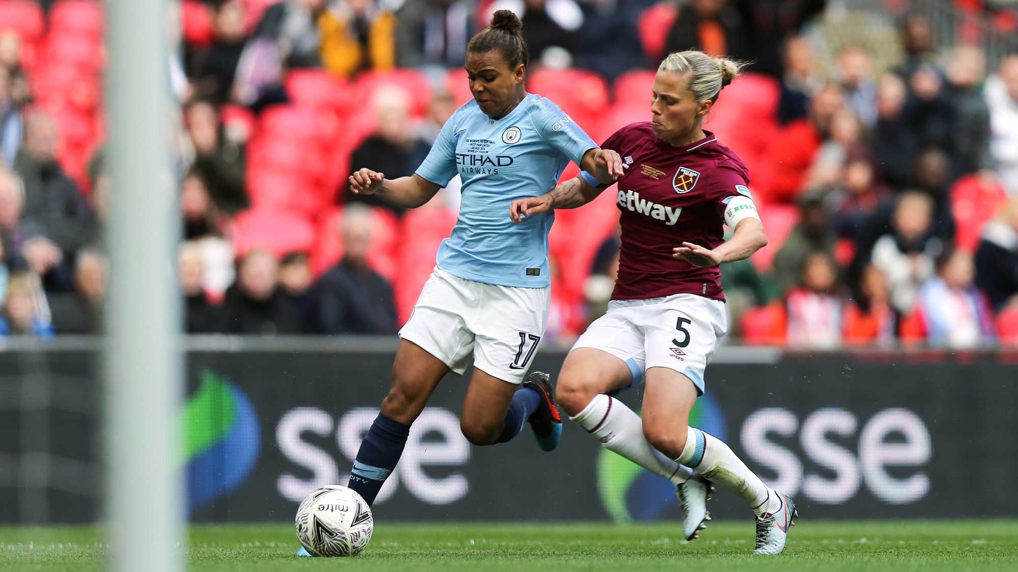 Gilly Flaherty in action during the 2019 Women's FA Cup final