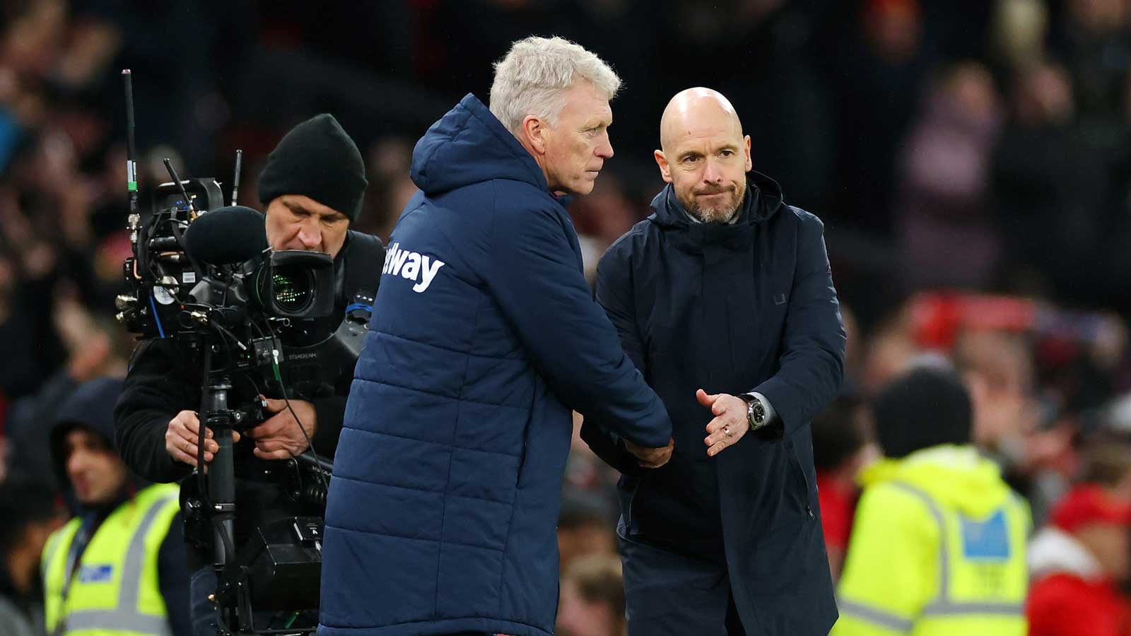 David Moyes shakes hands with Erik ten Hag