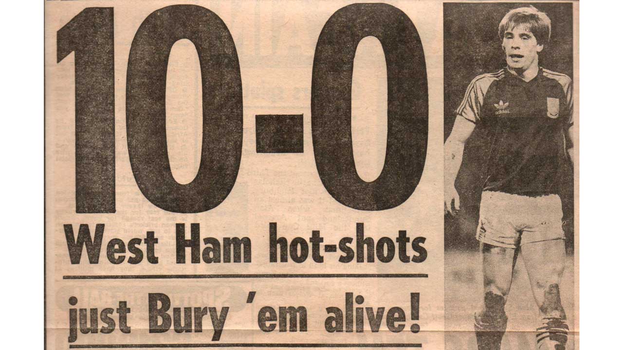Bury record win headline