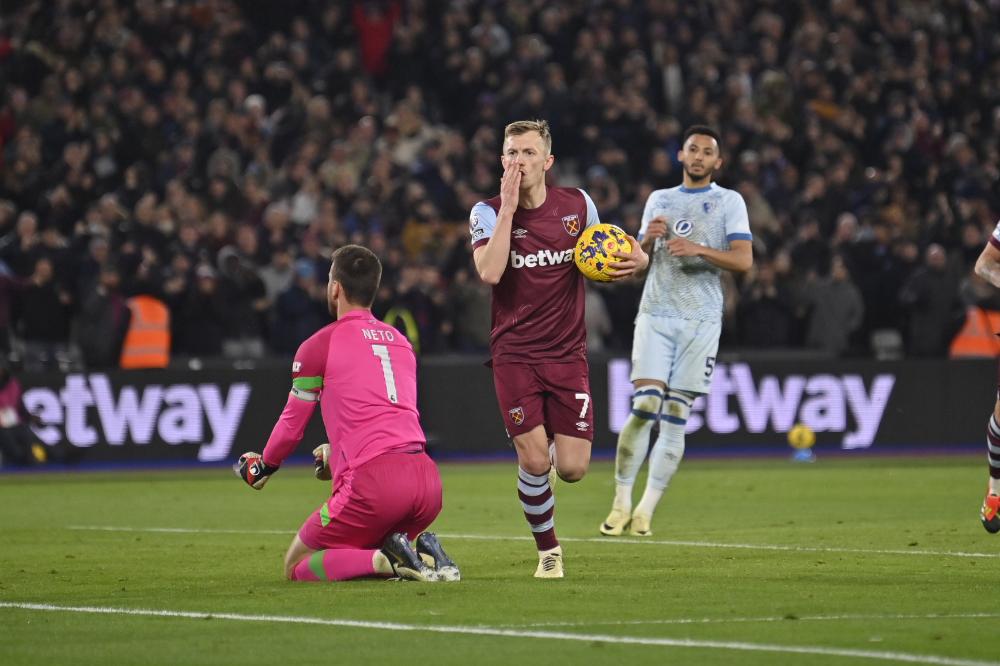 James Ward-Prowse celebrates his goal against Bournemouth