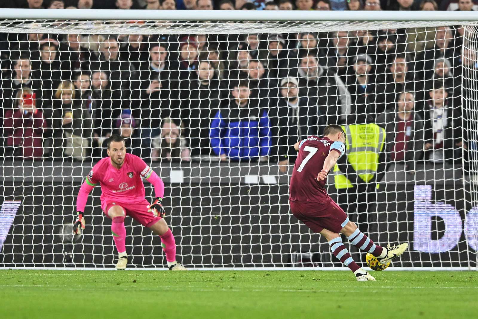 James Ward-Prowse scores a penalty against Bournemouth