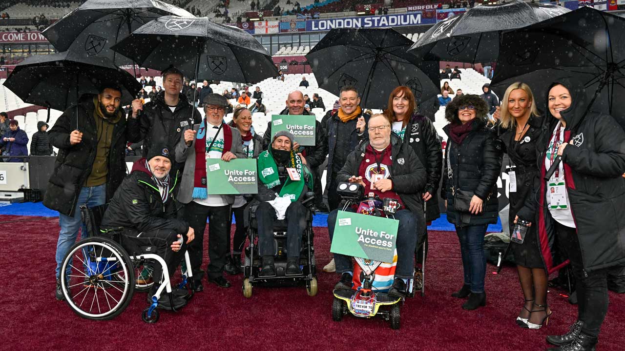 West Ham United show backing for 'Unite For Access' campaign 