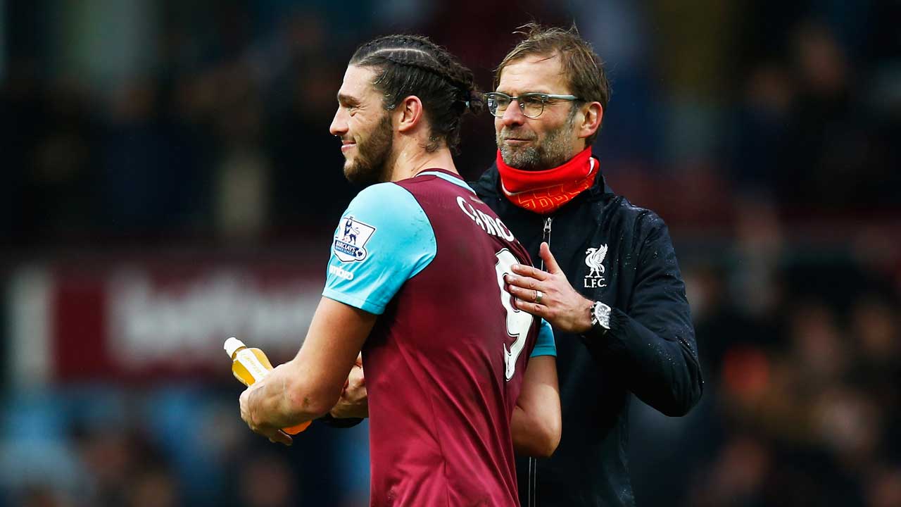 Andy Carroll and Klopp