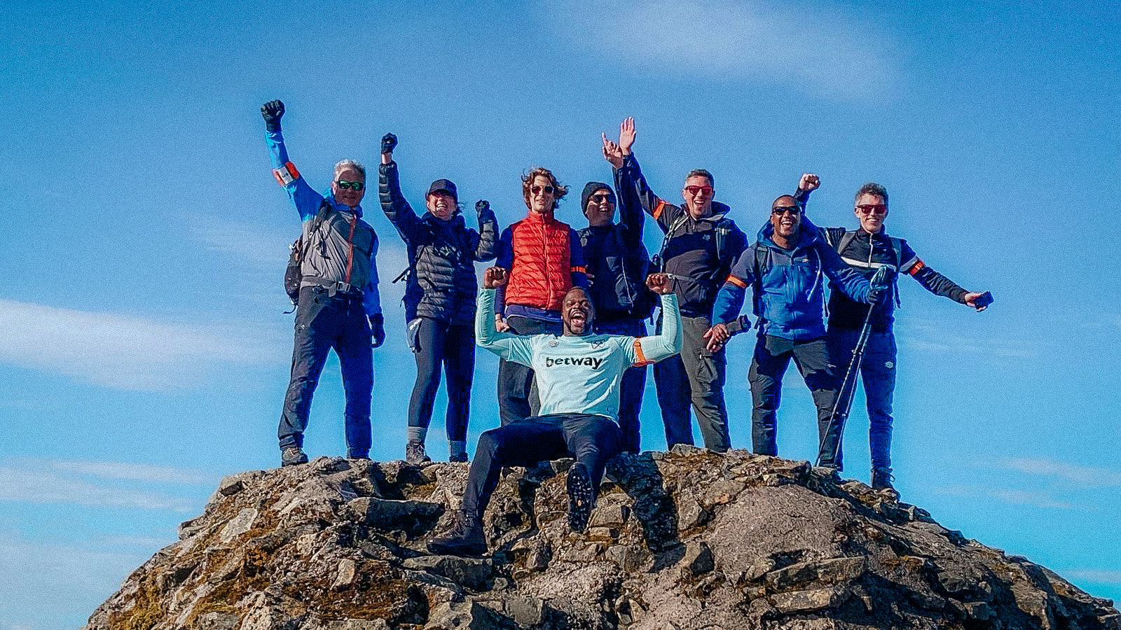 Marlon Harewood and his team complete Three Peaks Challenge