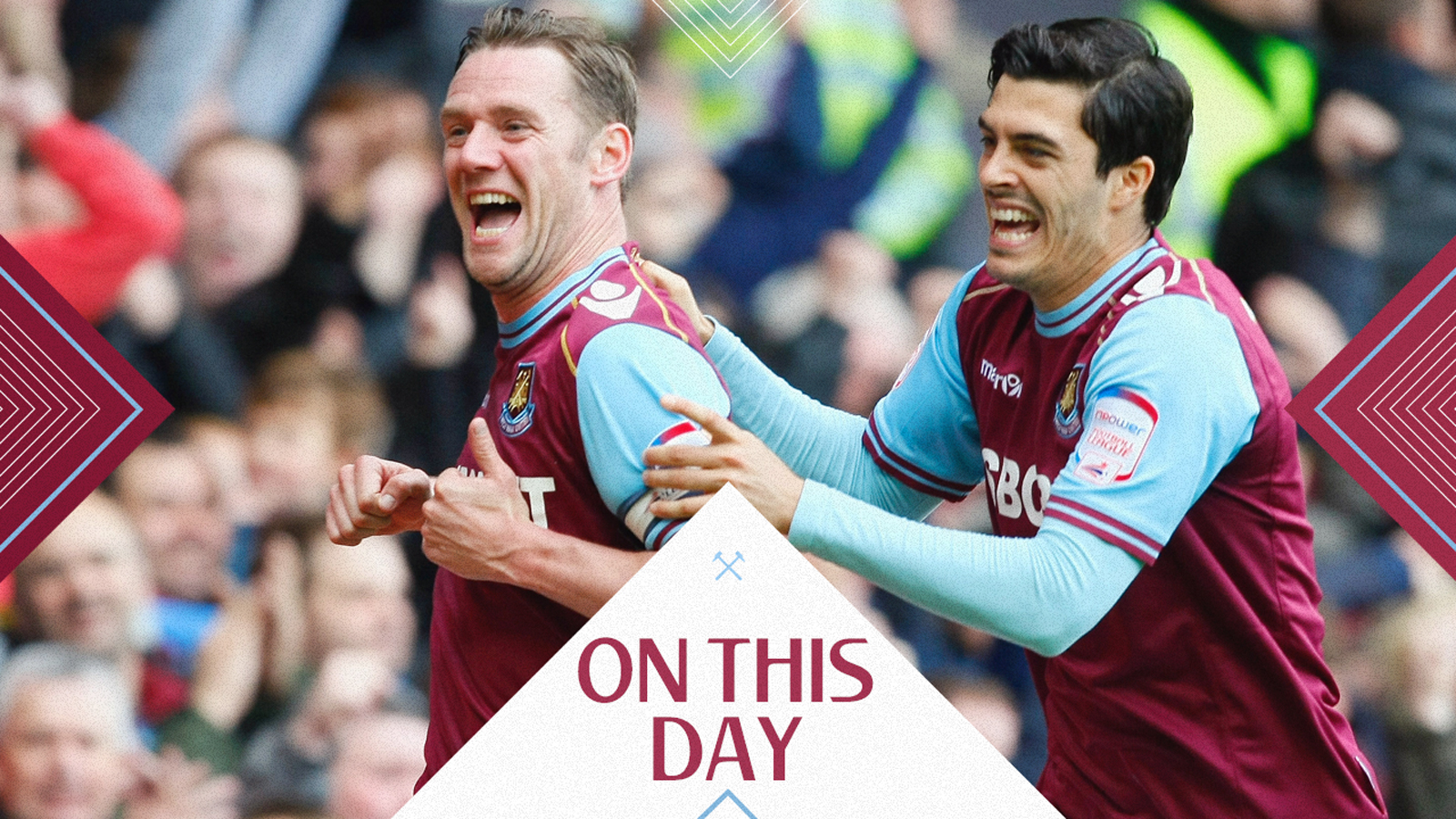 Kevin Nolan celebrates his goal against Cardiff City in May 2012
