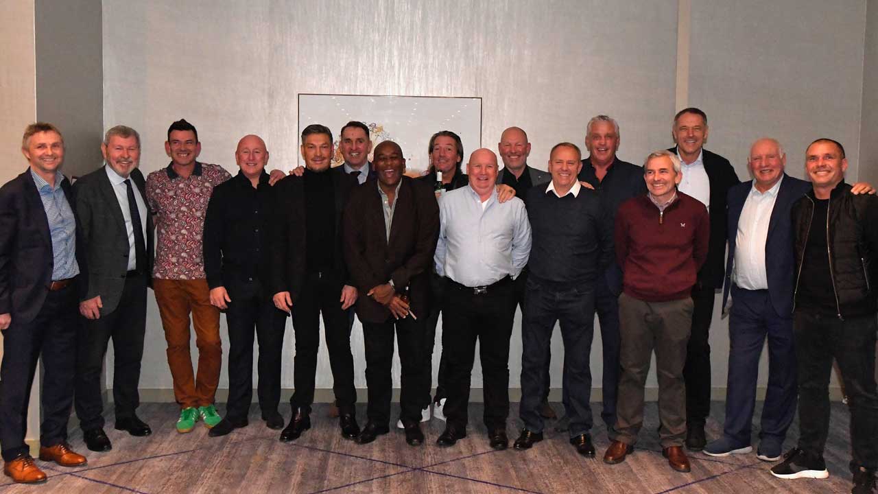 Tim with his 1993 promotion-winning teammates in 2022