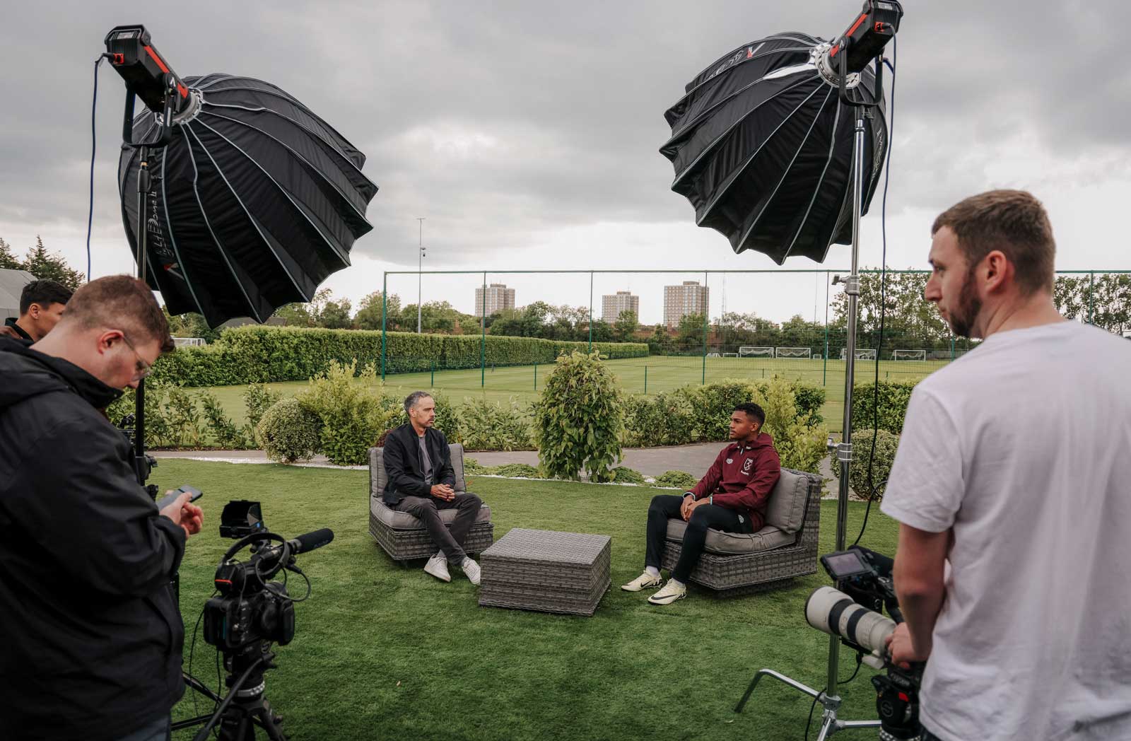 Luis Guilherme is interviewed by West Ham TV