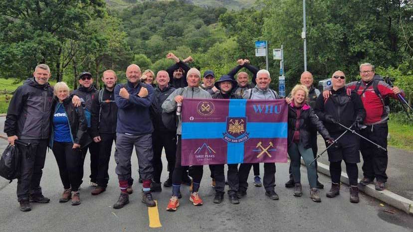 Mark Phillips and his fellow Hammers on the Three Peaks Challenge