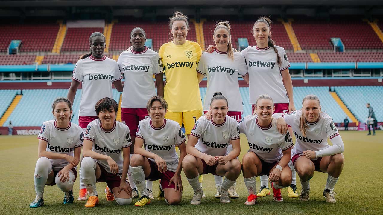 Women's team v Aston Villa in May 2024