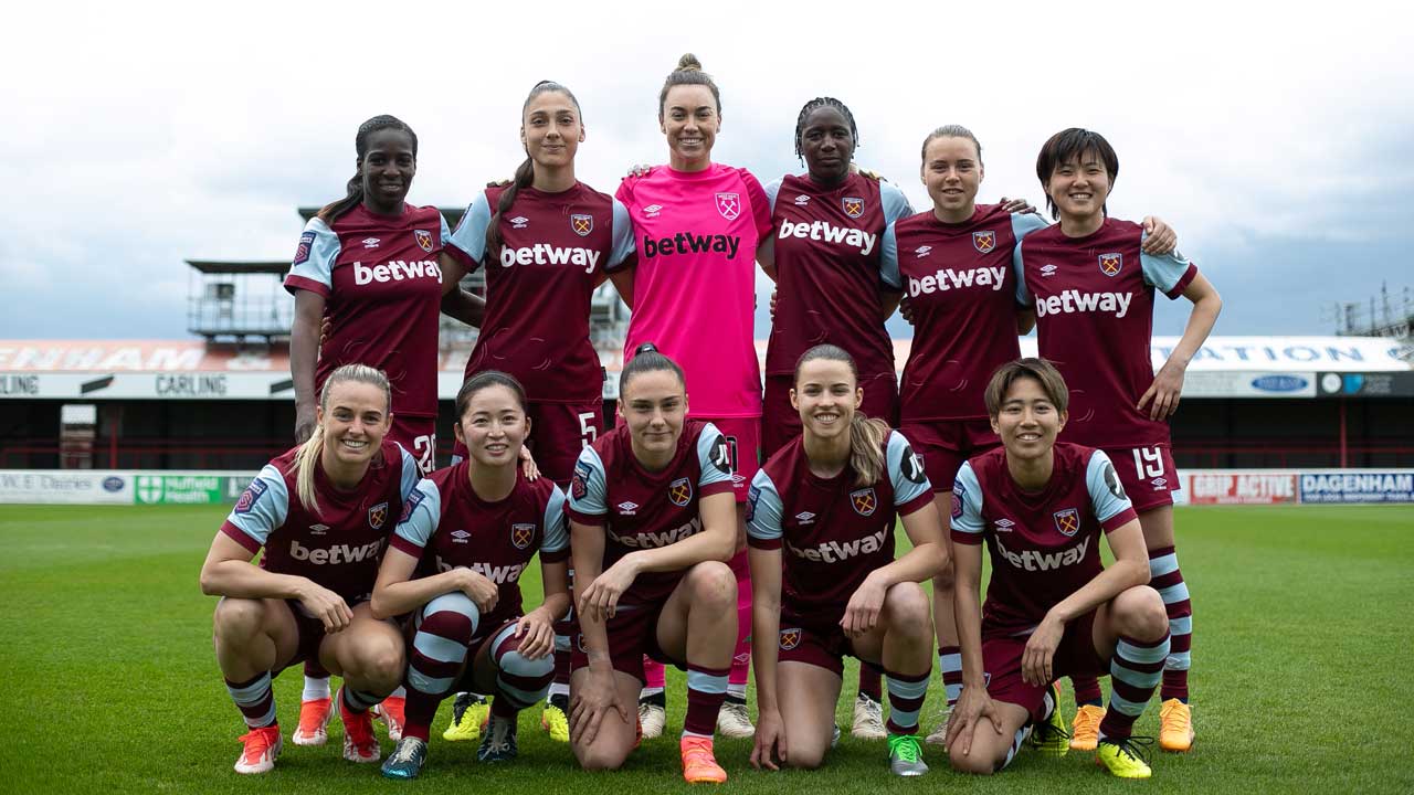 Women's team v Leicester City in May 2024