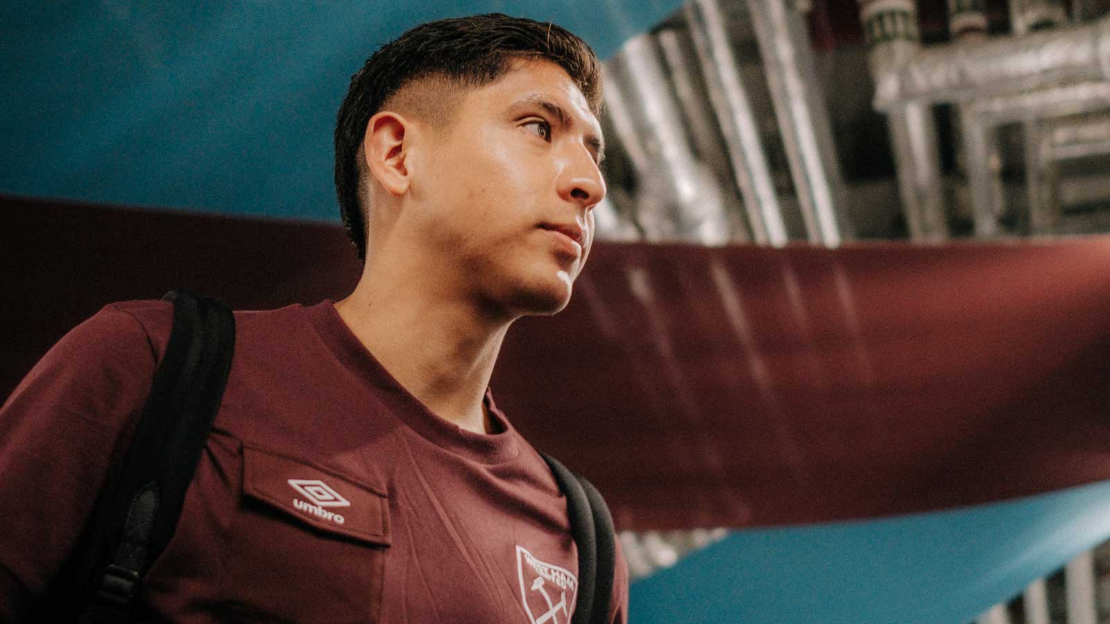 Edson Álvarez arrives at London Stadium