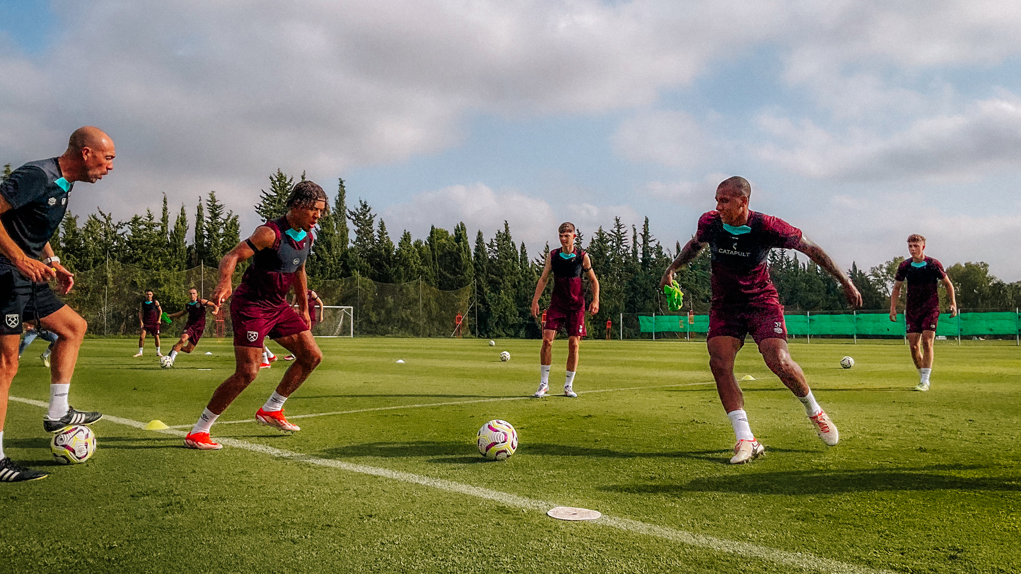 Ezra Mayers at Spain pre-season training camp