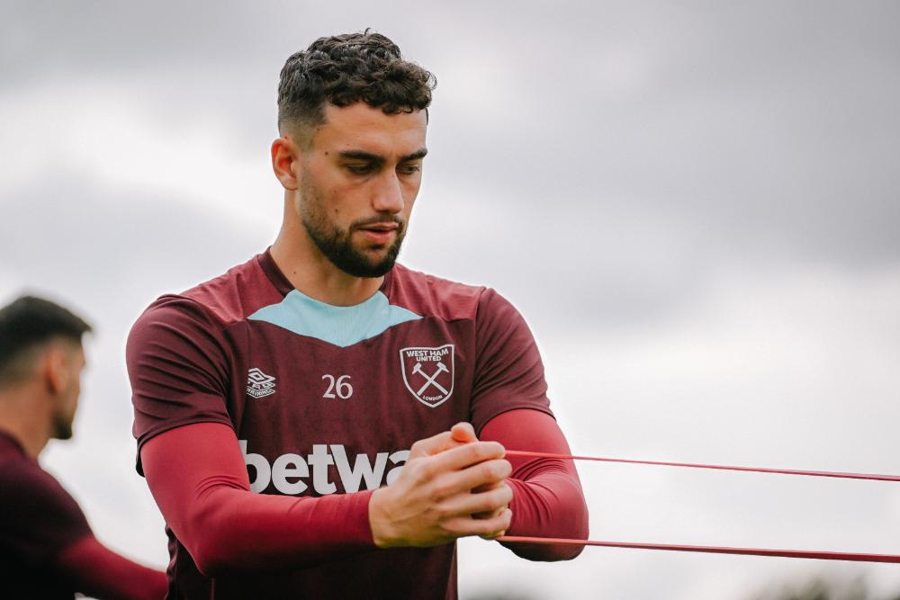 Maximilian Kilman trains ahead of West Ham United's trip to Liverpool