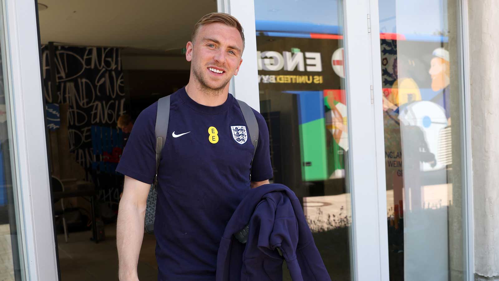 Jarrod Bowen prior to an England training session