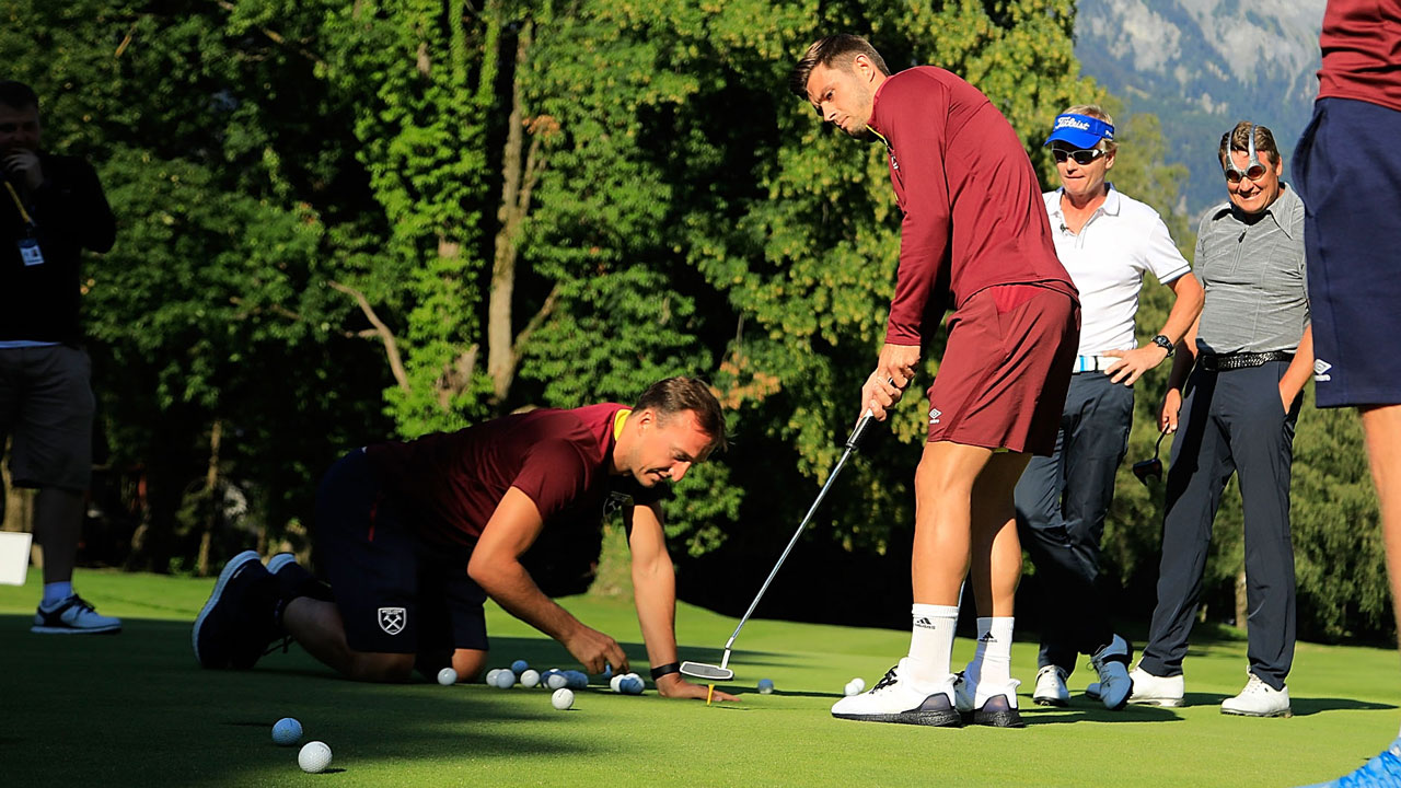 Aaron Cresswell playing golf