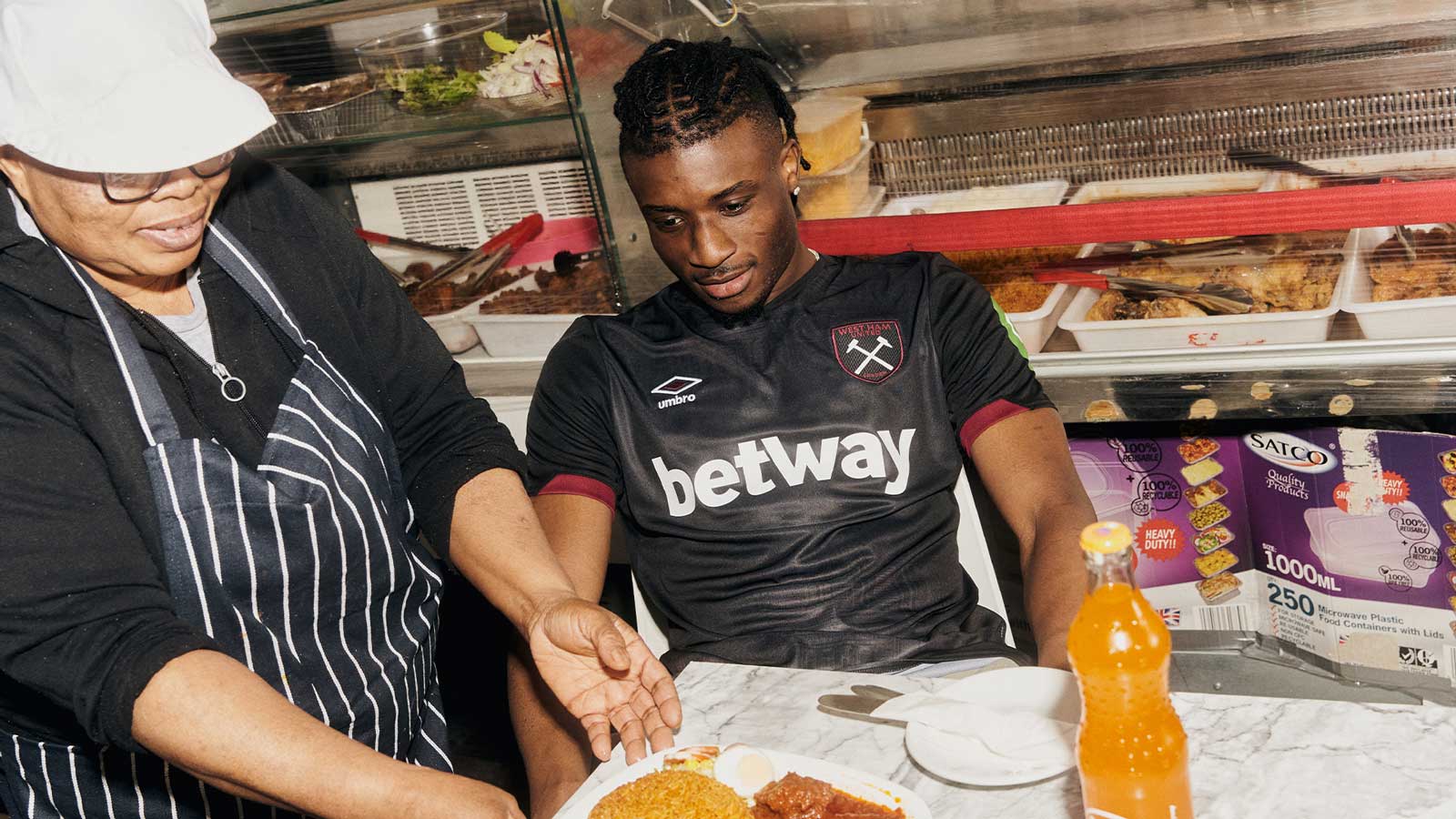 Mohammed Kudus at the Accra Palace restaurant