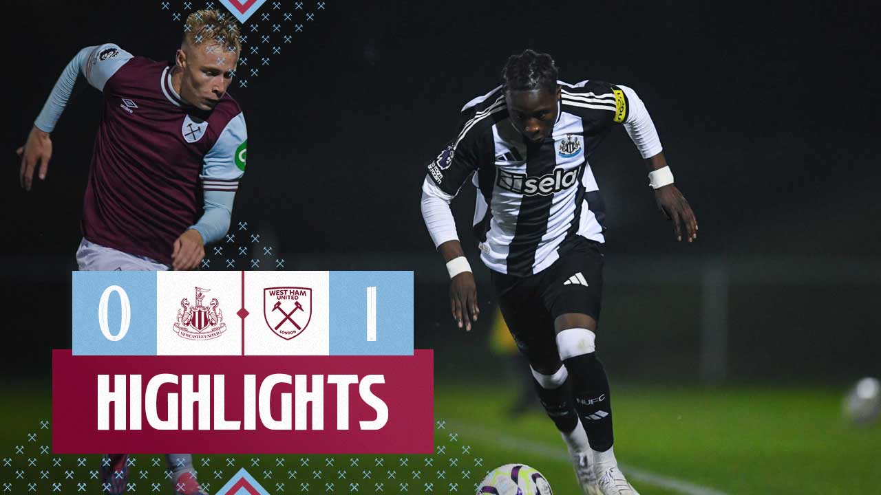 West Ham U21s in action at Newcastle