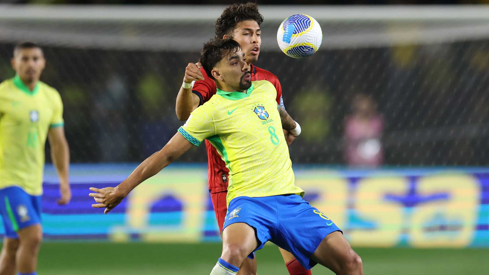 Lucas Paquetá in action for Brazil against Ecuador