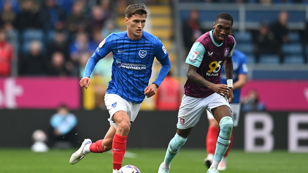 Freddie Potts in action at Burnley