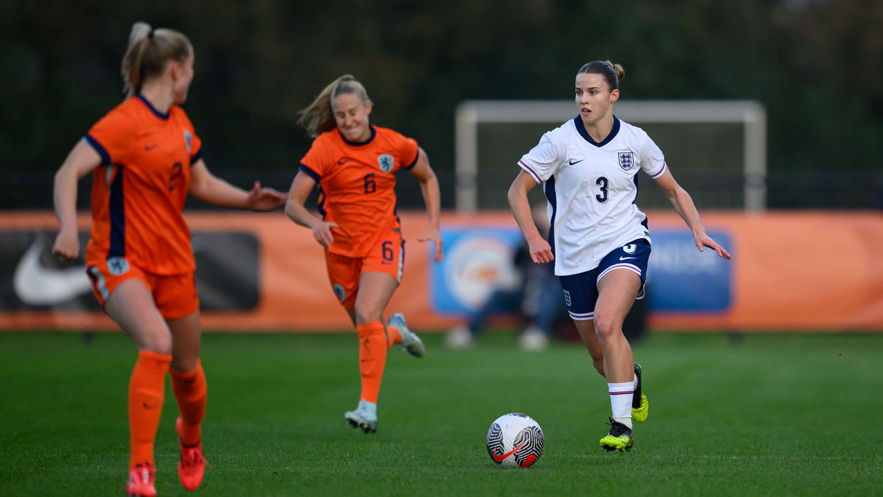 Anouk Denton playing for England U23s