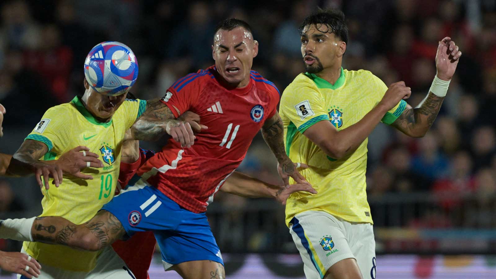 Lucas Paquetá in action for Brazil against Chile