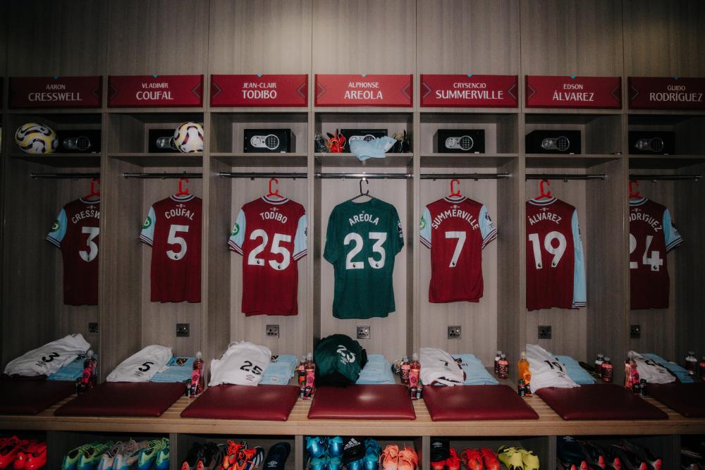 The home dressing room at London Stadium