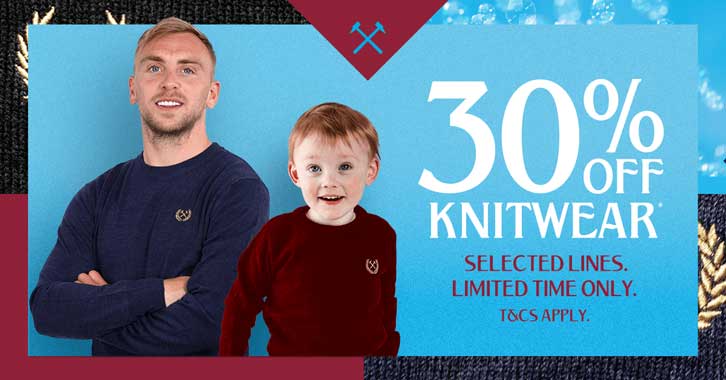 30% off knitwear