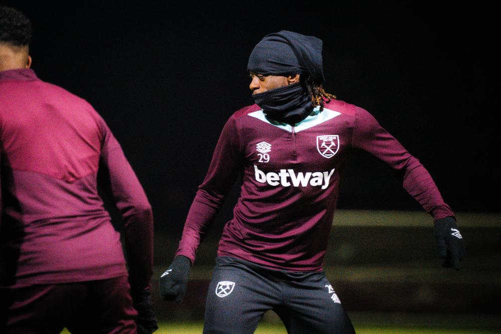 Aaron Wan-Bissaka in training