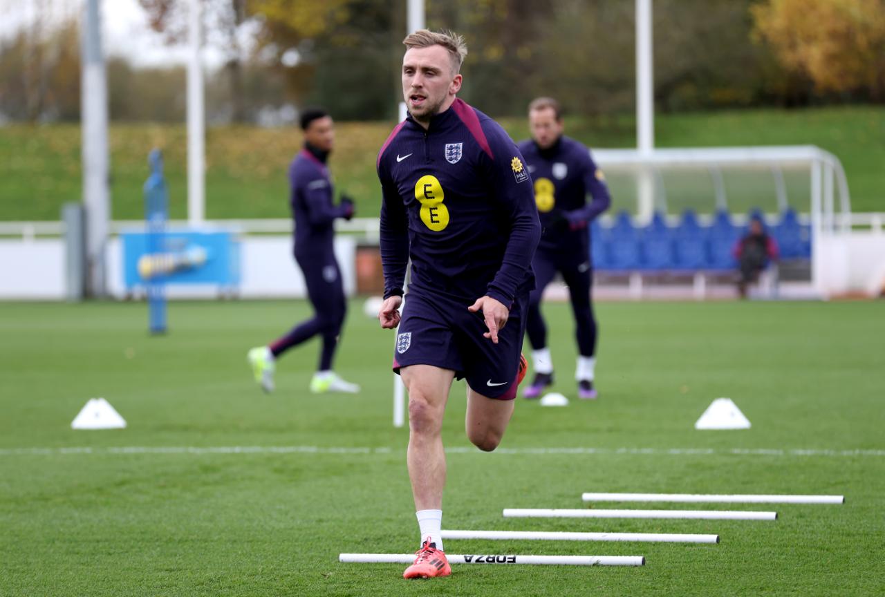 Jarrod Bowen training at St George's Park