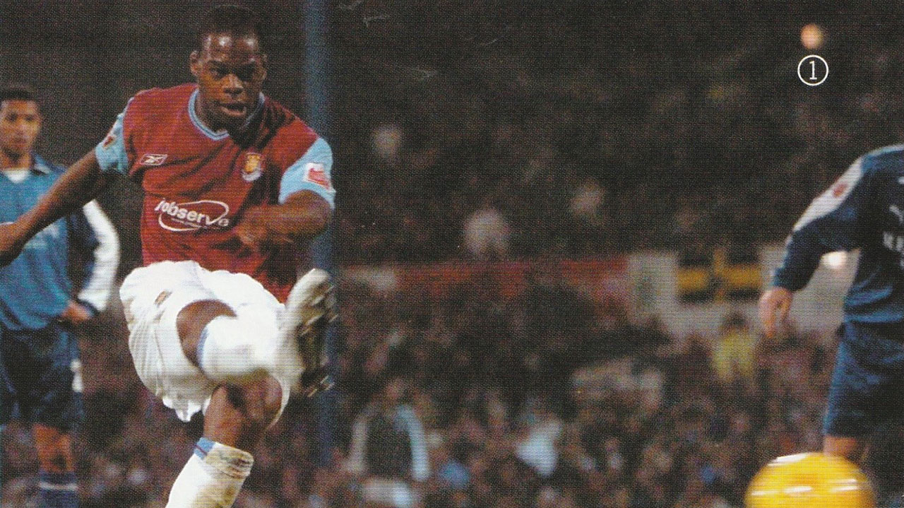 Marlon Harewood scores at Cardiff in 2004