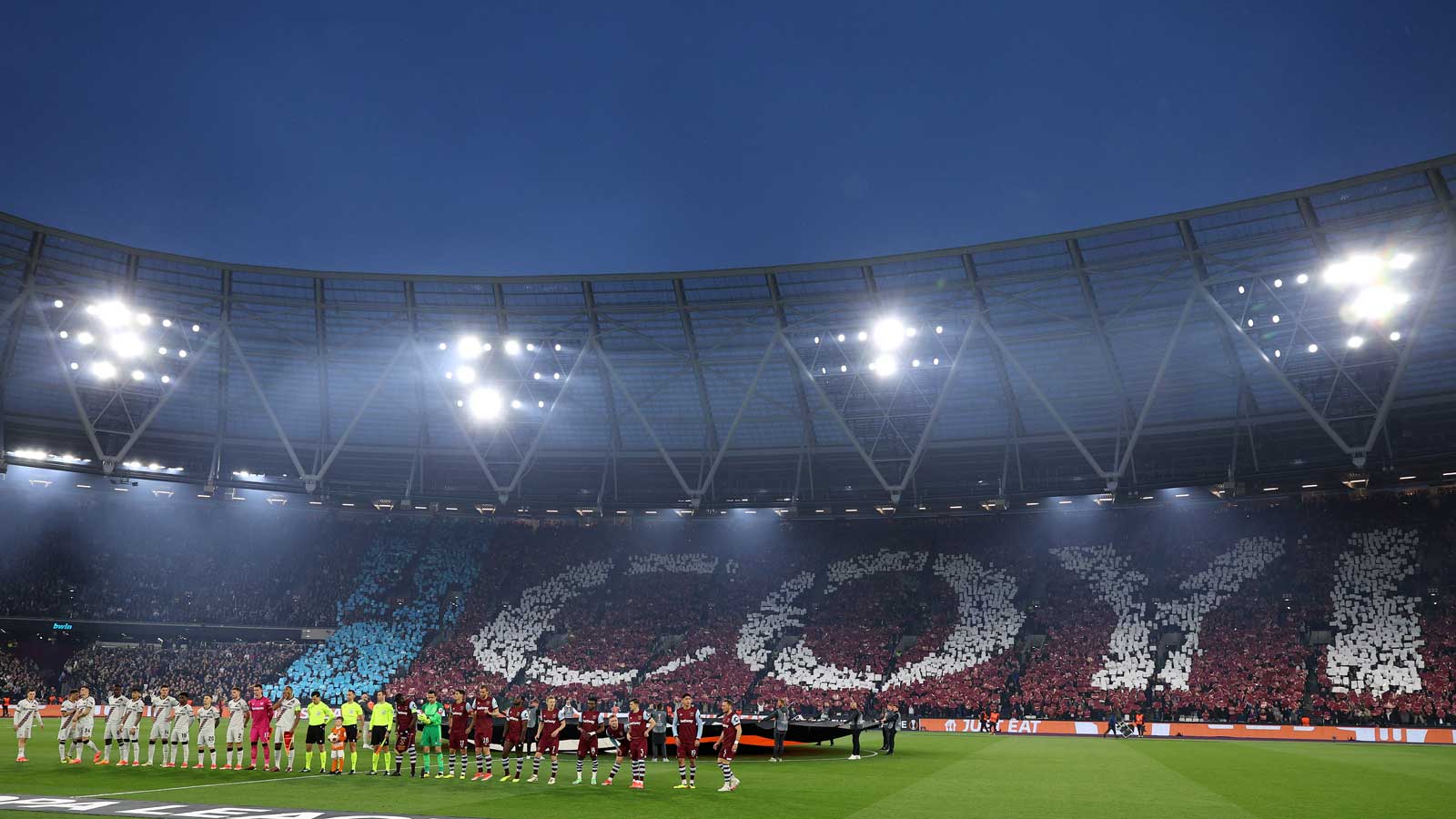 A COYI mosaic display at London Stadium