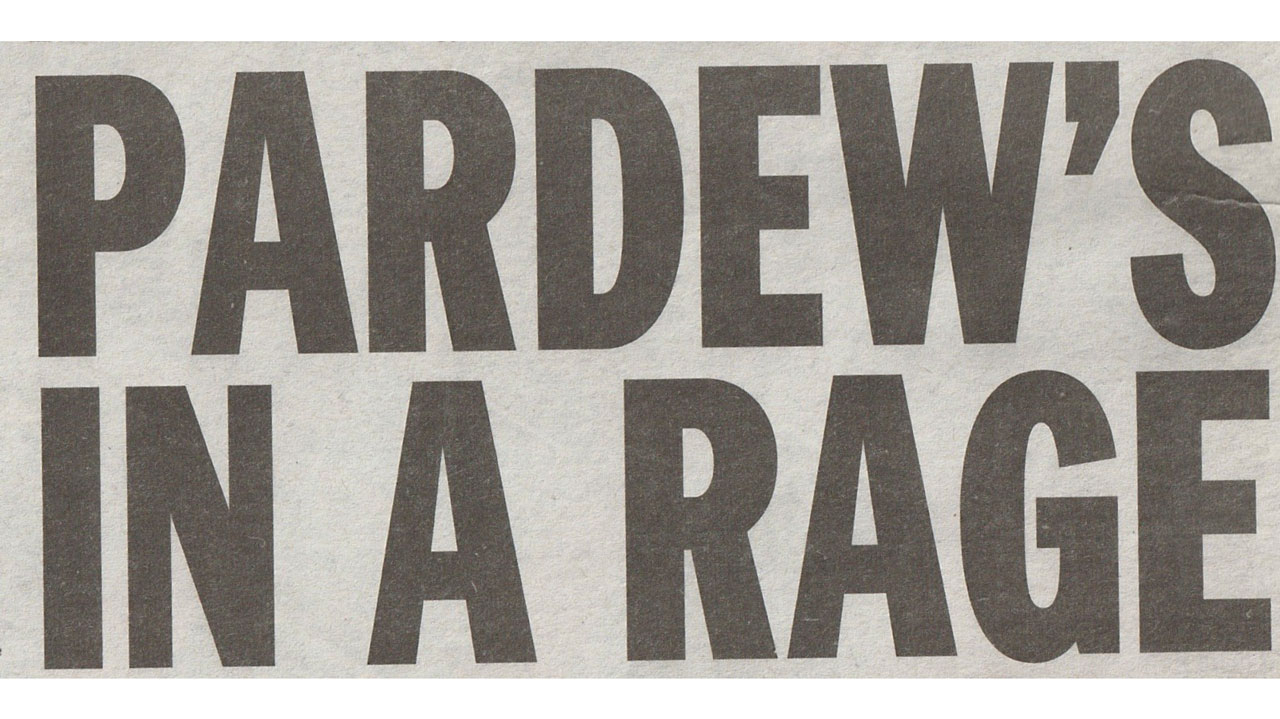 Pardew headline from December 2004