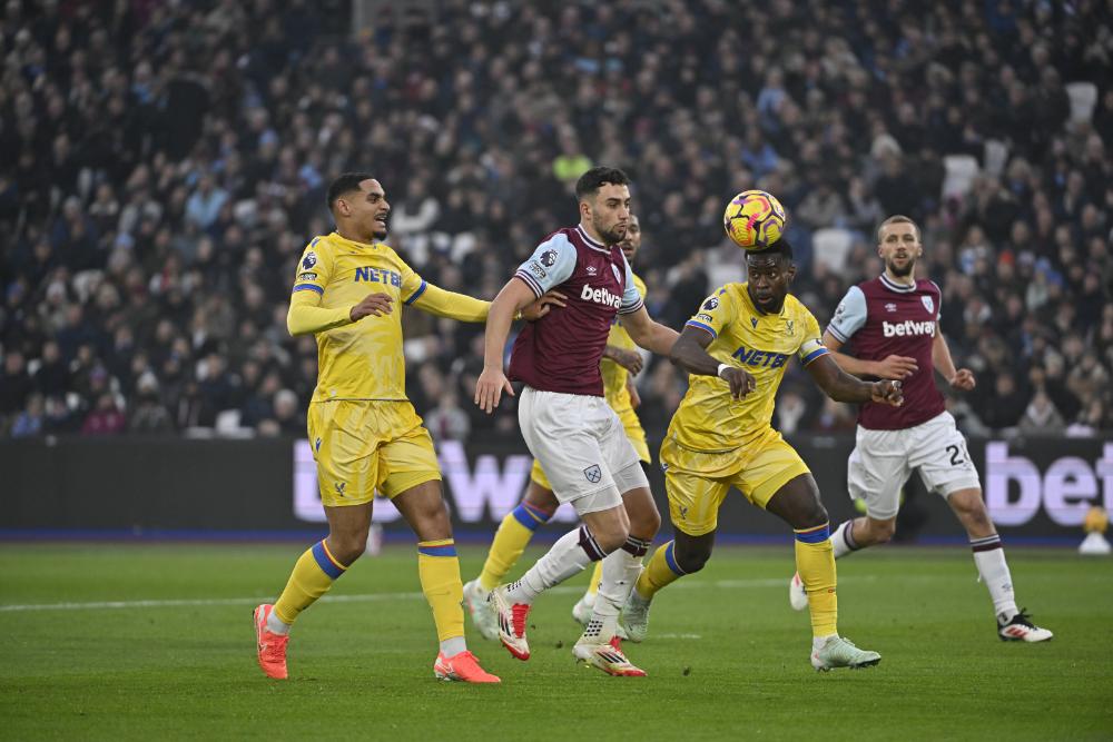 Action from West Ham United's match against Crystal Palace