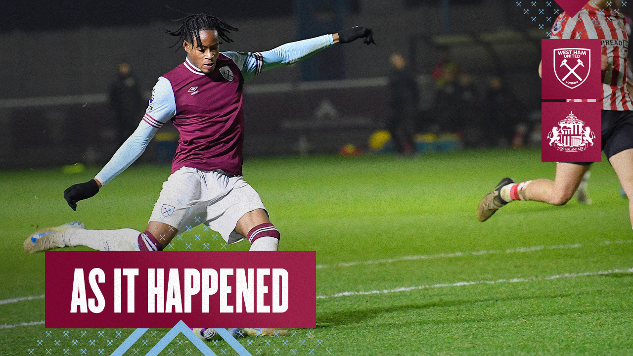 As it happened | U21s v Sunderland U21s