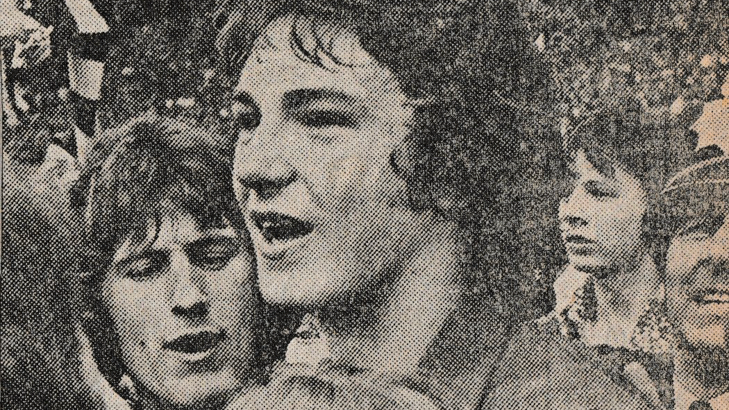 Mervyn Day celebrates winning the FA Cup in 1975