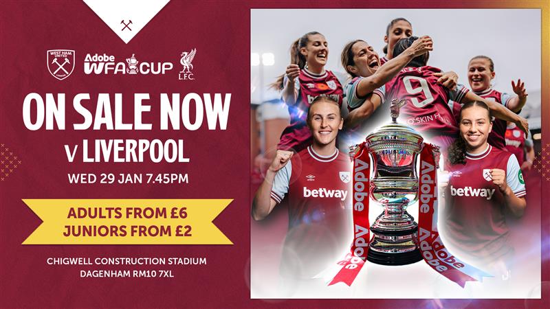 FA Women's Cup graphic v Liverpool in January 2025