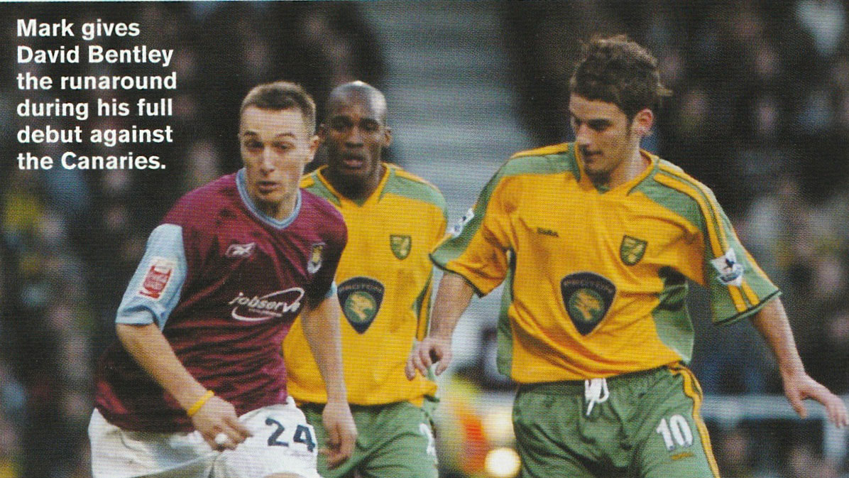 Mark Noble in action against Norwich City