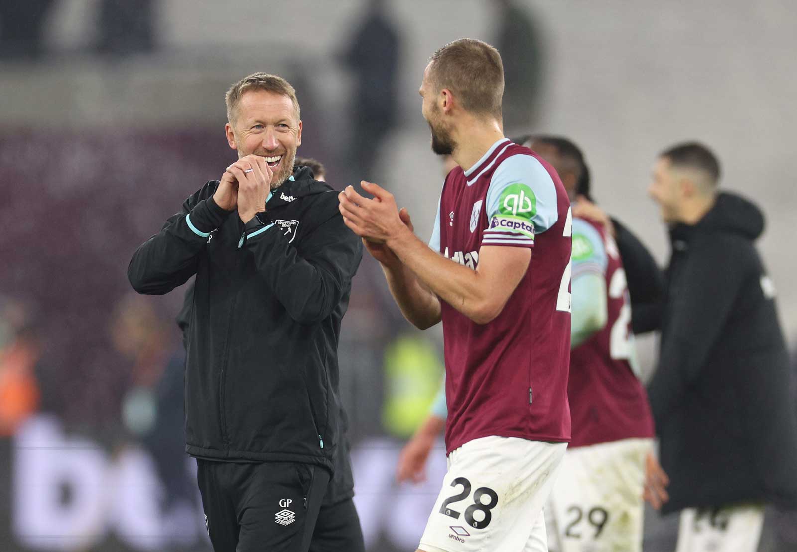 Tomáš Souček with Graham Potter