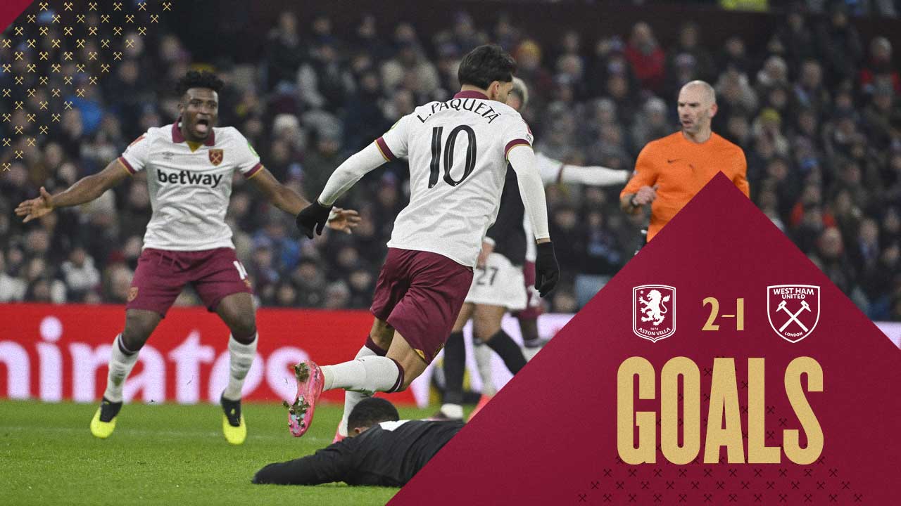 Lucas Paquetá wheels away after scoring at Aston Villa