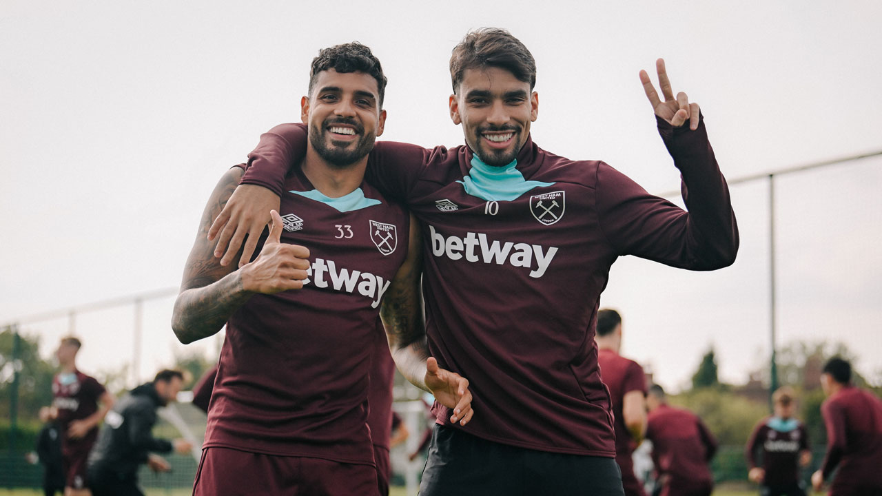 Emerson with Lucas Paqueta