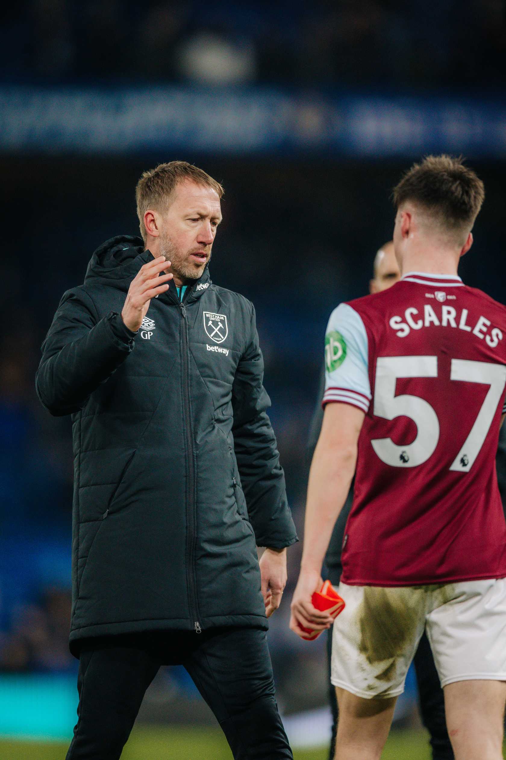 Graham Potter with Ollie Scarles