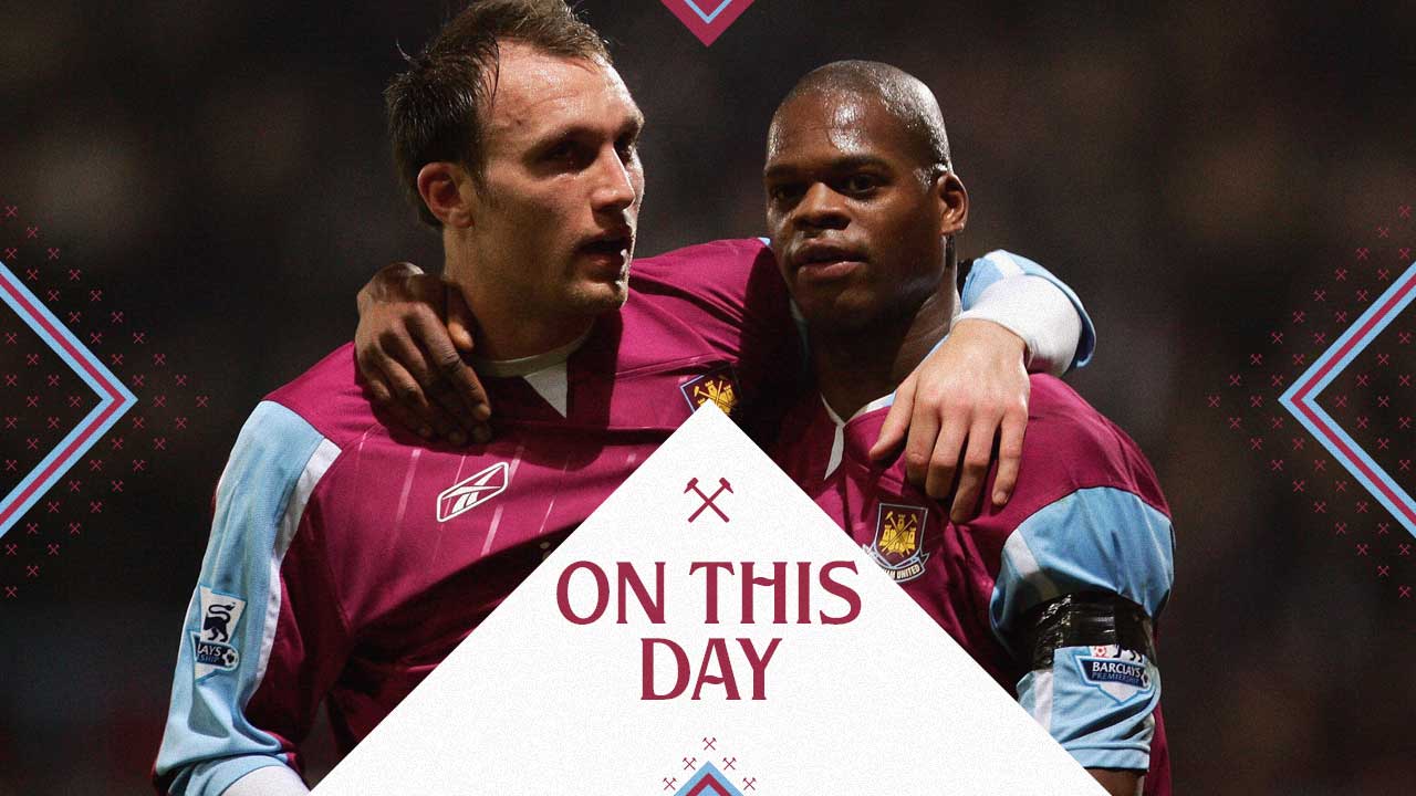 Marlon Harewood and Dean Ashton celebrate against Birmingham in 2006