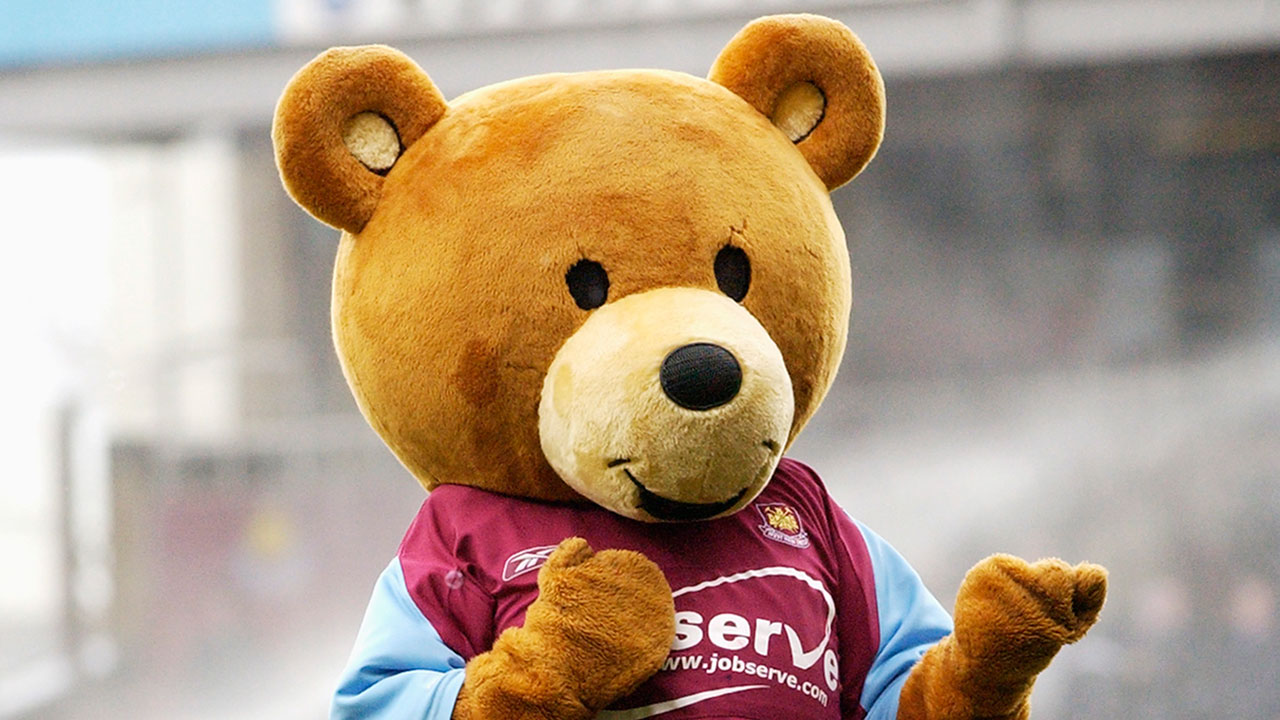 Bubbles the Bear enjoyed the 5-0 win over the Pilgrims